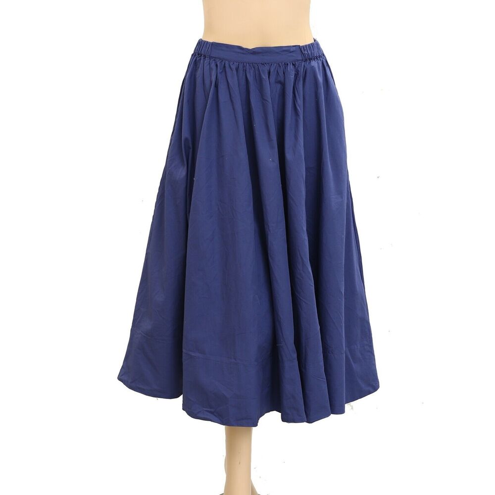 Free People Blue Midi Skirt